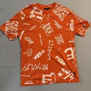 Vintage‎ Sean John Men T Shirt Size LargeNever Surrender Legacy Hip Hop Orange